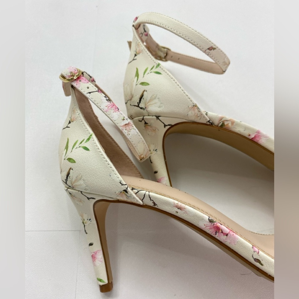 Kelly & Katie Floral Women's 3” Heels Cream Pink size 8 shoes sandals wedding - Picture 10 of 12